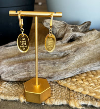 Live Loud, Love Local Mirror Acrylic Statement Earrings