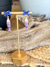 Patriotic Fish Bow Earrings | Enamel Coastal Earrings | Stars, Stripes & Summer Nights