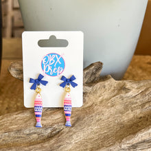 Patriotic Fish Bow Earrings | Enamel Coastal Earrings | Stars, Stripes & Summer Nights