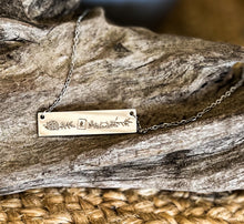 Mahjong Bar Necklace | Gold or Silver Stainless Steel | Engraved Mahjong Jewelry | Handmade Gift for Mahjong Players
