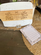 Mahjong Social Club Marble & Acacia Serving Board