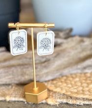 Mahjong Tile Earrings | Pearl Ivory Acrylic | Gold Stud Earrings | Handmade Mahjong Jewelry