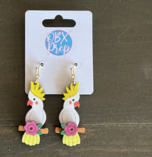 Hand-Painted Cockatoo Tropical Earrings – OBX Exclusive