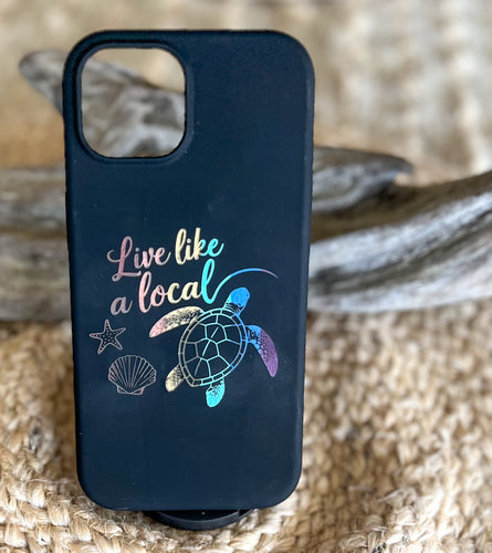 Live Like a Local – Engraved Silicone Phone Case for iPhone 15