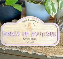 Personalized Kids Play Sign | Custom Pretend Play Shop Sign | Playroom Decor
