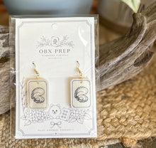 Mahjong Tile Earrings | Pearl Ivory Acrylic | Gold Stud Earrings | Handmade Mahjong Jewelry