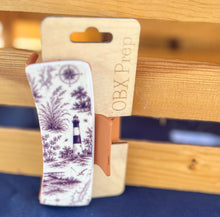 OBX Heritage Coastal Hair Claw | Navy & Ivory Lighthouse Hair Clip