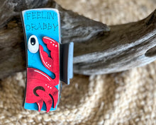 Feelin' Crabby Hand Painted Crab Hair Claw- Handmade Coastal Accessory