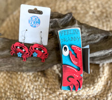 Feelin' Crabby Hand Painted Crab Hair Claw- Handmade Coastal Accessory