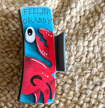 Feelin' Crabby Hand Painted Crab Hair Claw- Handmade Coastal Accessory