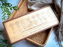 Birth Flower Garden Sign | Personalized Family Flower Sign