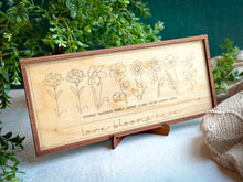 Birth Flower Garden Sign | Personalized Family Flower Sign