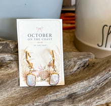 October on the Coast Baroque Pearl Earrings | Gold Square Huggie Hoops | Natural Pearl Drop Earrings | Coastal Fall Jewelry