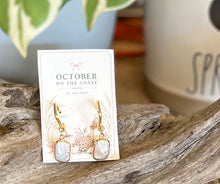 October on the Coast Baroque Pearl Earrings | Gold Square Huggie Hoops | Natural Pearl Drop Earrings | Coastal Fall Jewelry