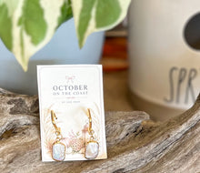 October on the Coast Baroque Pearl Earrings | Gold Square Huggie Hoops | Natural Pearl Drop Earrings | Coastal Fall Jewelry