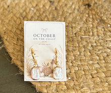 October on the Coast Baroque Pearl Earrings | Gold Square Huggie Hoops | Natural Pearl Drop Earrings | Coastal Fall Jewelry