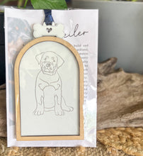 Personalized Dog Christmas Pet Name and Dog Breed Engraved Ornament