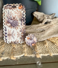 October on the Coast Scalloped Badge Buddy | Preppy Fall Badge Backer | Coastal Autumn ID Badge Accessory | OBX Badge Buddy