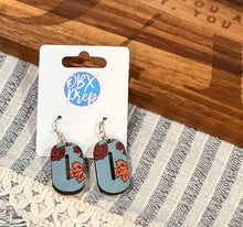 🍂 Hand-Painted Autumn Leaf Earrings – OBX Handmade