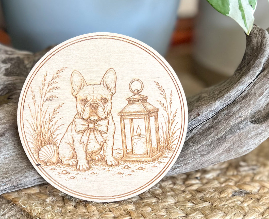 October on the Coast Wood Coaster Set | Engraved Baltic Birch Coastal Fall Coasters | Outer Banks Fall Home Decor | Set of 4