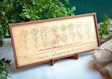 Birth Flower Garden Sign | Personalized Family Flower Sign