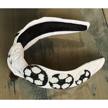 Soccer Seed Beaded Team Spirit Top Knot Headband - OBX Prep