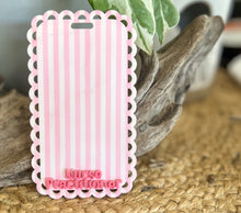 Personalized Scalloped Badge Buddy | Coastal Badge Reel Backer | Nurse Badge Buddy | Teacher Badge Tag | Preppy Coastal Name Badge
