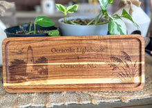 Outer Banks Lighthouse Acacia Serving Tray | Engraved OBX Heritage Coastal Gift