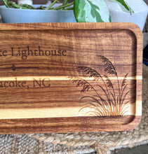 Outer Banks Lighthouse Acacia Serving Tray | Engraved OBX Heritage Coastal Gift