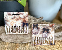 Coastal Christmas Nurse or Teacher Badge Buddy