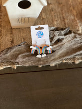 3D Rainbow & Cloud Hand-Painted Earrings – Handmade Birch Wood Dangle Earrings