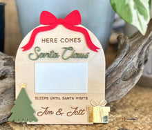 Personalized Christmas Countdown Sign | Dry Erase Santa Countdown | Christmas Magnet or Mini Shelf Sitter | Kids Advent Gift