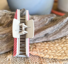 Red Gingham Preppy Christmas Acrylic Hair Claw Clip | Holiday Stocking Stuffer