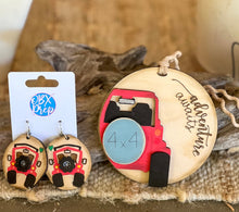 Adventure Awaits 4 x 4 Ornament – Hand-Painted Birch Wood