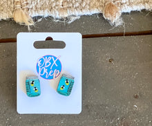 Firefly Jar Earrings – Hand-Painted Birch Wood in Stud or Dangle.