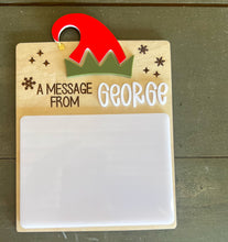 Personalized Christmas Elf Dry Erase Message Board | Reusable Christmas Tradition