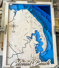 Colonial Beach, Virginia Layered Bathymetric Map