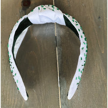 Green Confetti Seed Bead Front Knot Headband - OBX Prep