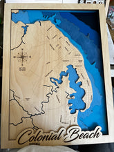 Colonial Beach, Virginia Layered Bathymetric Map
