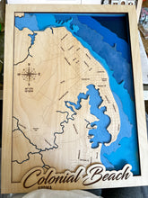 Colonial Beach, Virginia Layered Bathymetric Map
