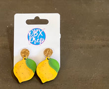 Hand-Painted Lemon Drop Earrings | Birch Wood | Resort Preppy Style