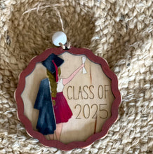 2025 Graduation Ornament – Hand Painted, Personalized, Handmade.