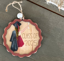 2025 Graduation Ornament – Hand Painted, Personalized, Handmade.