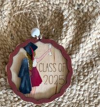 2025 Graduation Ornament – Hand Painted, Personalized, Handmade.