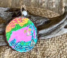 Preppy Hand-Painted NC Ornament – Outer Banks Coastal Christmas Décor