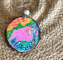 Preppy Hand-Painted NC Ornament – Outer Banks Coastal Christmas Décor