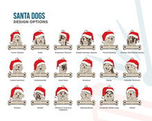 Custom Dog Breed Christmas Ornaments – Handcrafted Birch with Santa Hat 🐾🎄 Also great for Pet Businesses