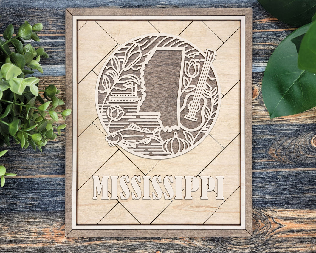 State Heritage Collection – Handcrafted Wooden State Signs & Ornaments | 52 Designs Including All 50 States, Puerto Rico & Guam