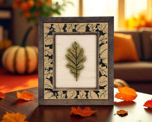 Harvest Frames Collection – Fall Wall Décor | Handmade Wood Frame with Pumpkin, Leaf, Acorn, Pinecone, or Cornucopia | OBX Rustic Home Décor