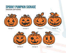 Hand-Painted Spooky Pumpkin Signs | Halloween Door Décor | Two-Layer Baltic Birch | 6 Designs